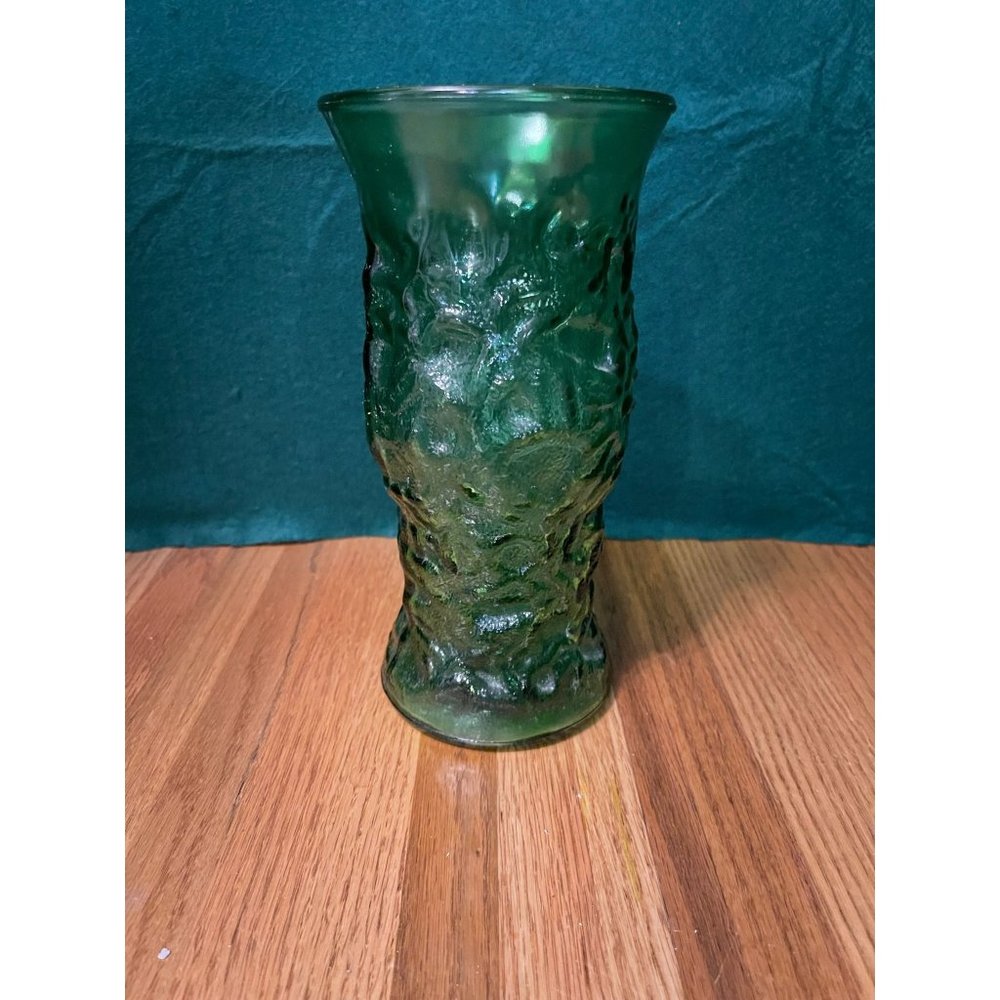 Vintage E.O. Brody Co. Green Bumpy Textured Flower Vase